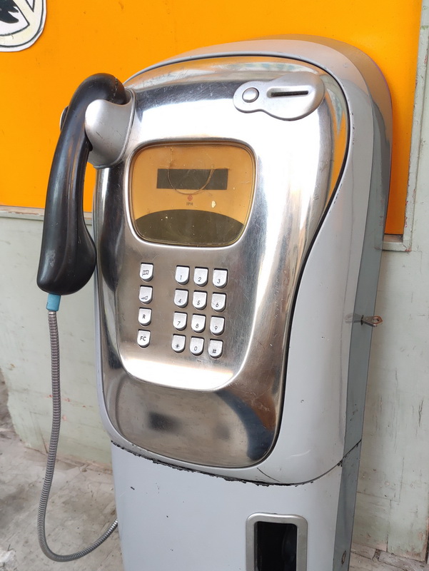 telefono cabina colgar monedas metal inox 76x30x23 1u